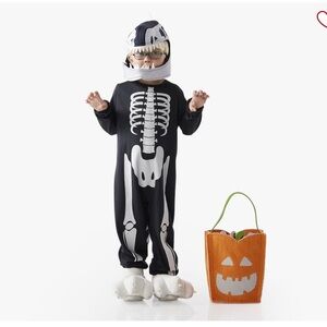 Pottery Barn ADULT Dino Skeleton Jumpsuit Costume